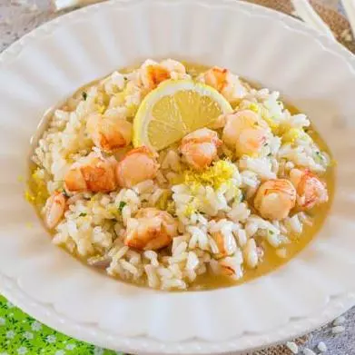 Risoto de Camarão e Limão Siciliano