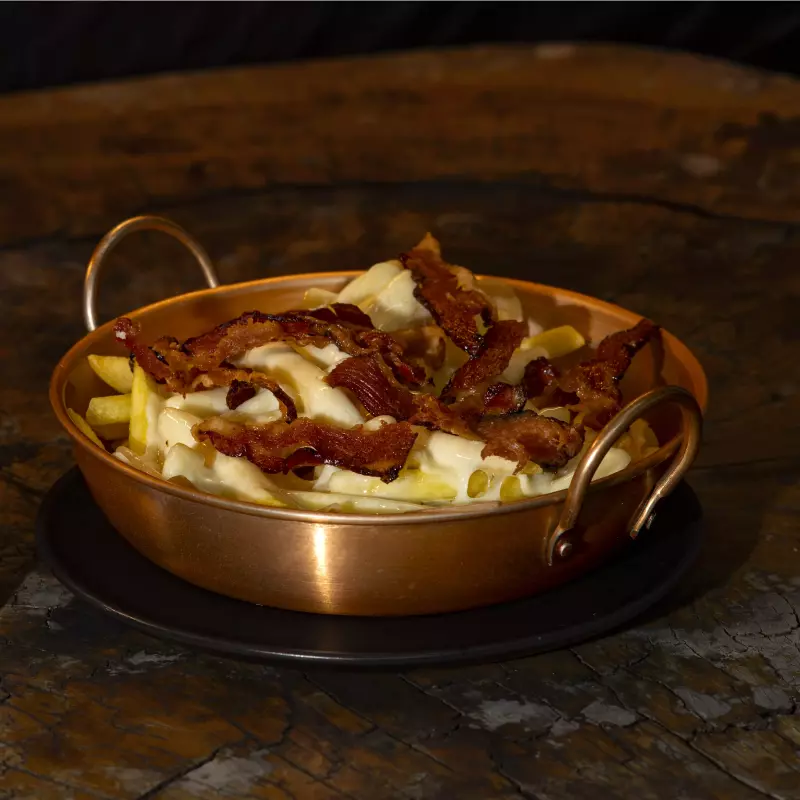 Batata Frita com Muçarela e Bacon