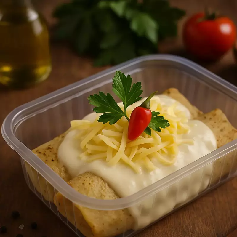 Panqueca de Ricota ao Molho Branco