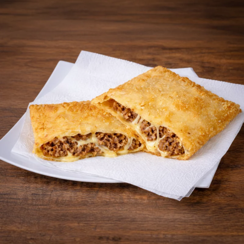 pastel de carne com queijo 20cm