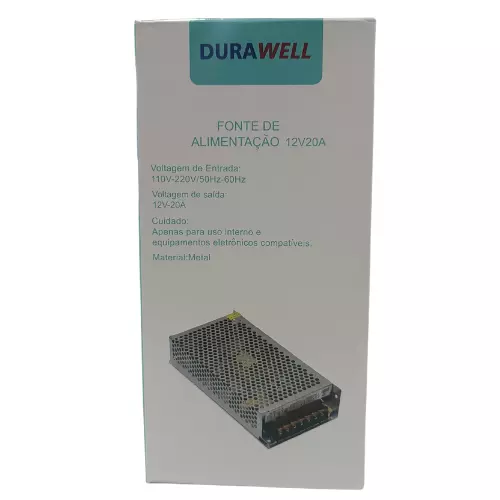 FONTE COMEIA DURAWELL 12V 20A