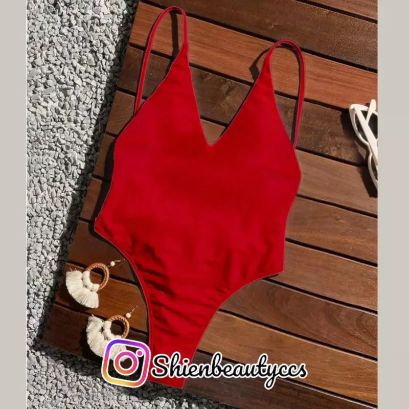 Enterizo Semi hilo Rojo