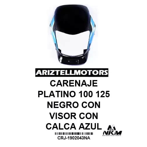 CARENAJE PLATINO 100 125 NEGROCAL AZ