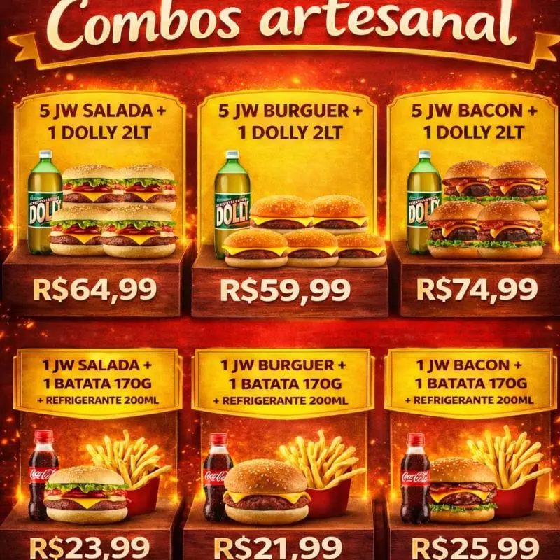 combo lanche artesanal