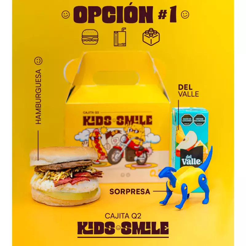 Cajita Q2 Kids Smile Hamburguesa