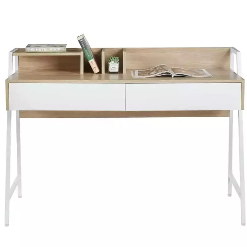 Escritorio Pampa blanco con marrón