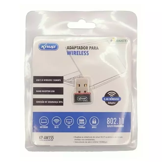ADAPTADOR WIFI KNUP USB KP-AW155