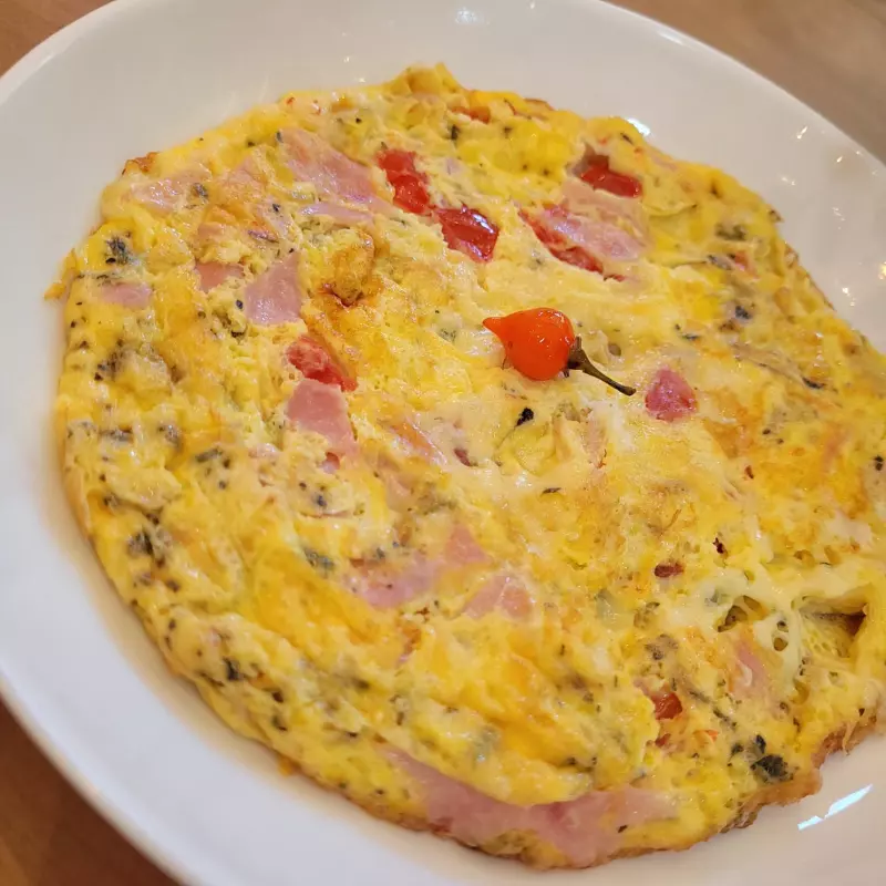 OMELETE FRANGO COM REQUEIJÃO