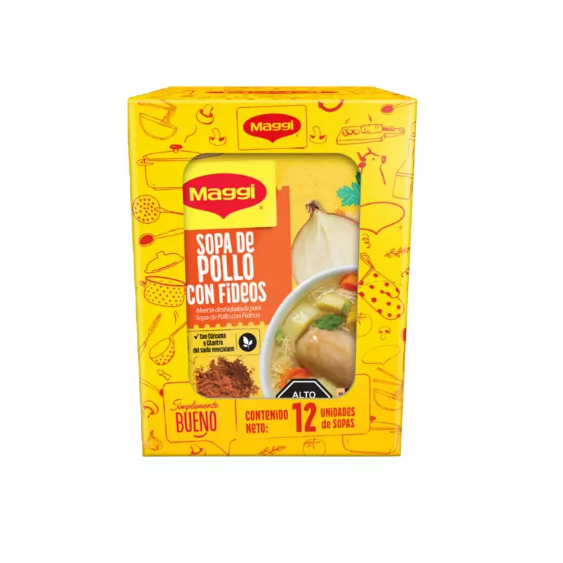 MAGGI SOPA DE POLLO CON FIDEOS 1*12