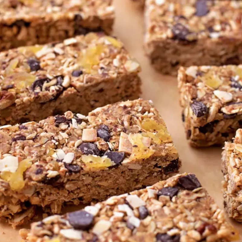 Barras de granola tropicales