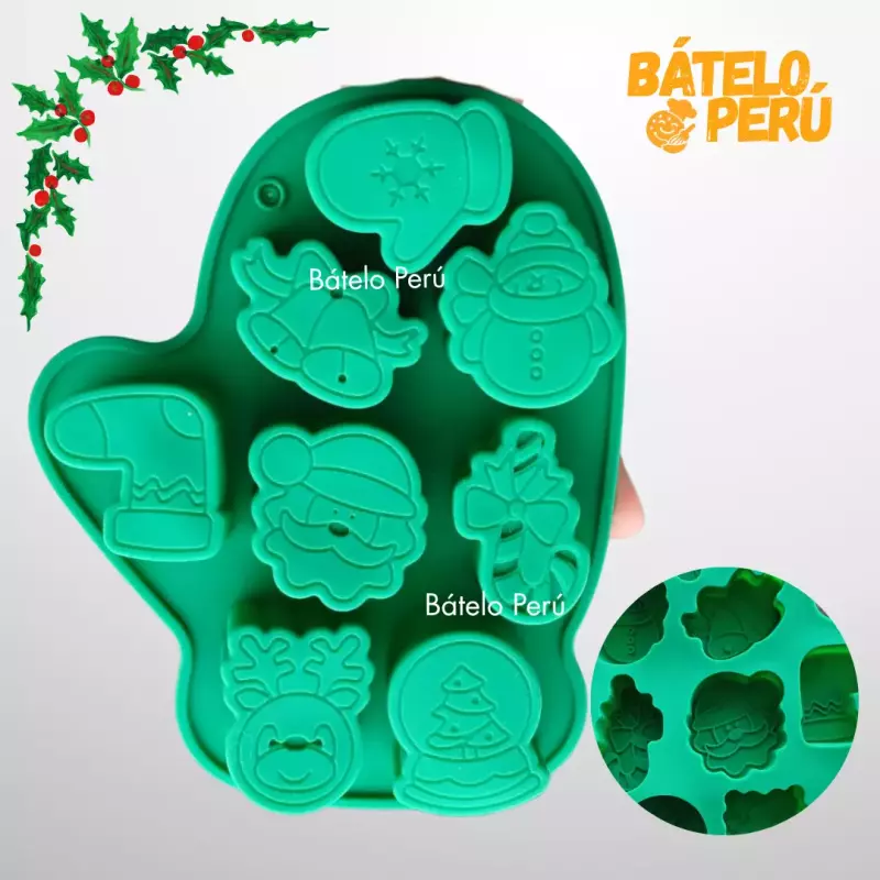 Silic. Guante Santa X8 Navidad