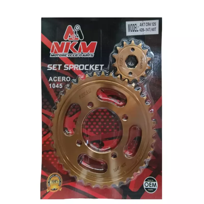 SET SPROCKET AKTCR4125 14X40 ORO NKM