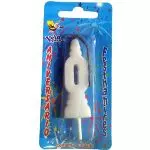 VB0 Vela aniversário branca c/10 Nº0