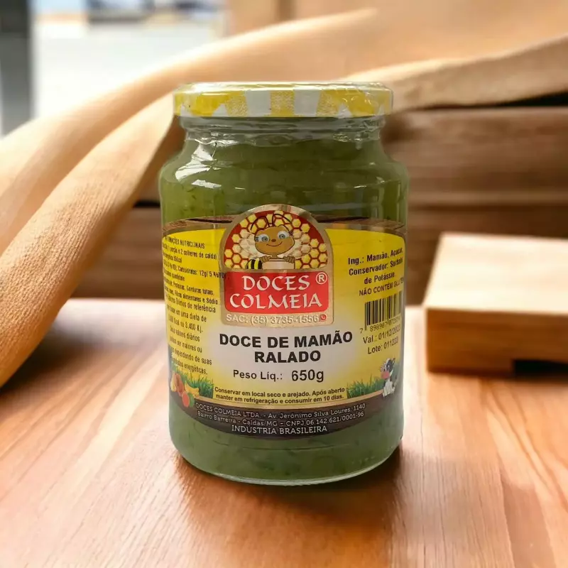 Doce de mamão ralado