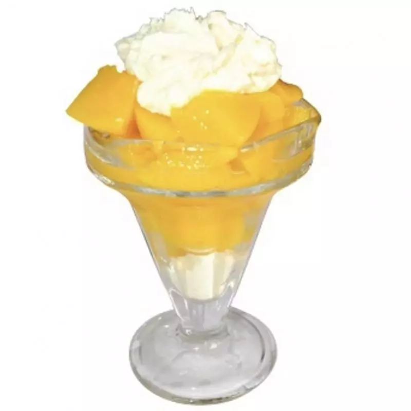 Duraznos con crema/dulce