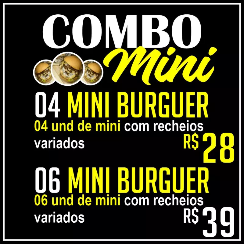COMBO MINI BURGUER