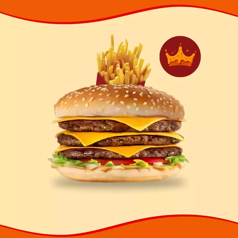 X Burguer Triplo + Batata Simples