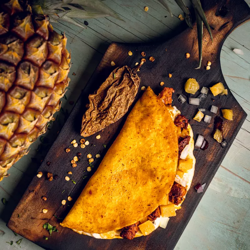 Quesataco de Cerdo al Pastor