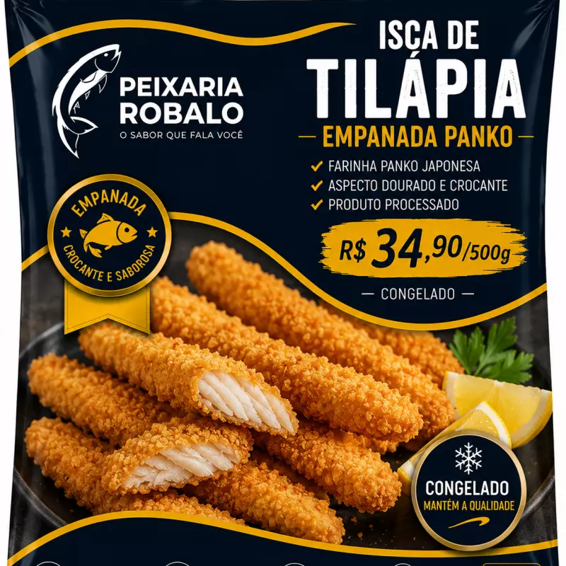 Isca de Tilápia Empanada Panko