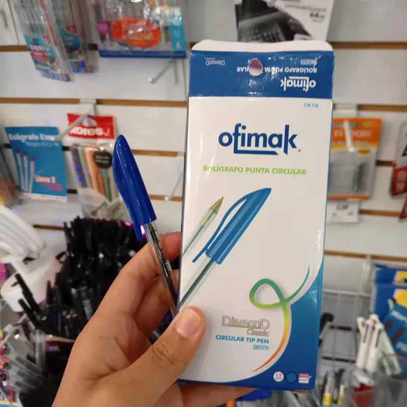 Bolígrafo ofimak DiamonD azul