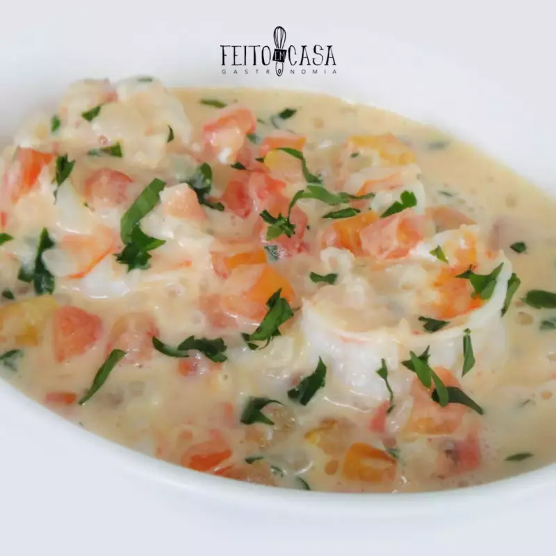 Camarão ao molho de queijo