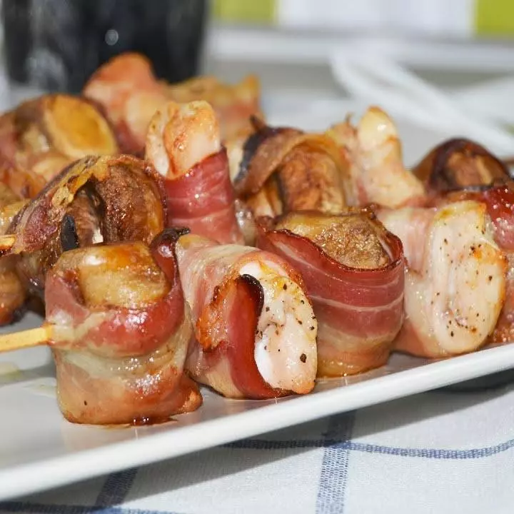 Brocheta de champiñón