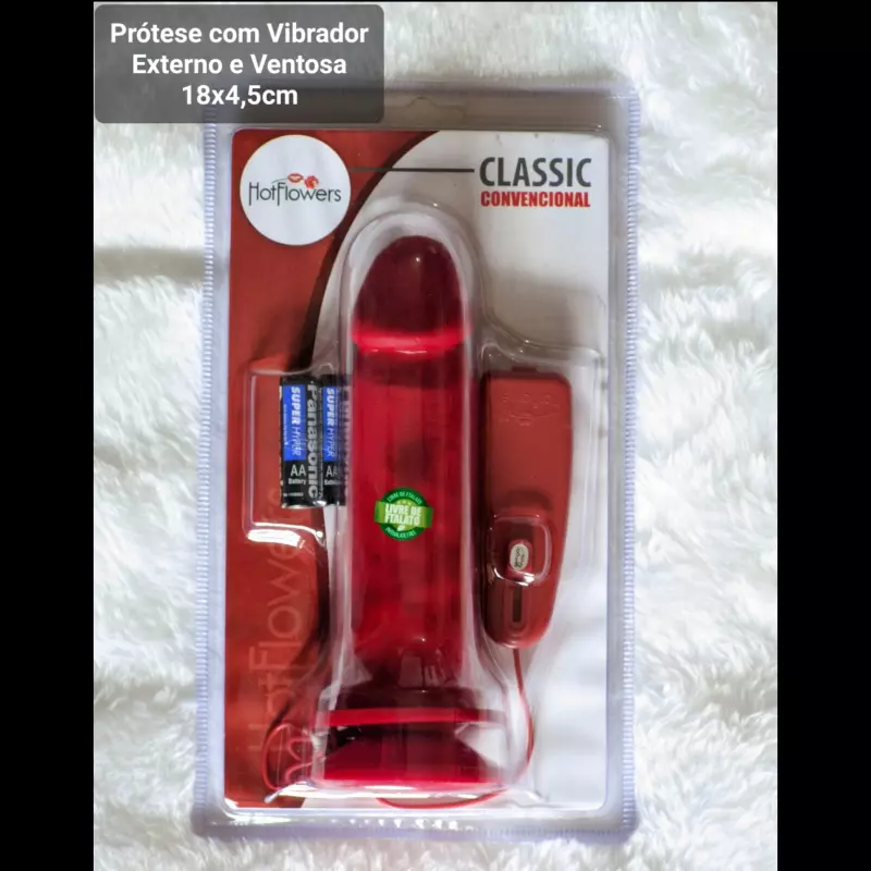 Prótese C/ Vibro EXTERNO 18x4,5cm