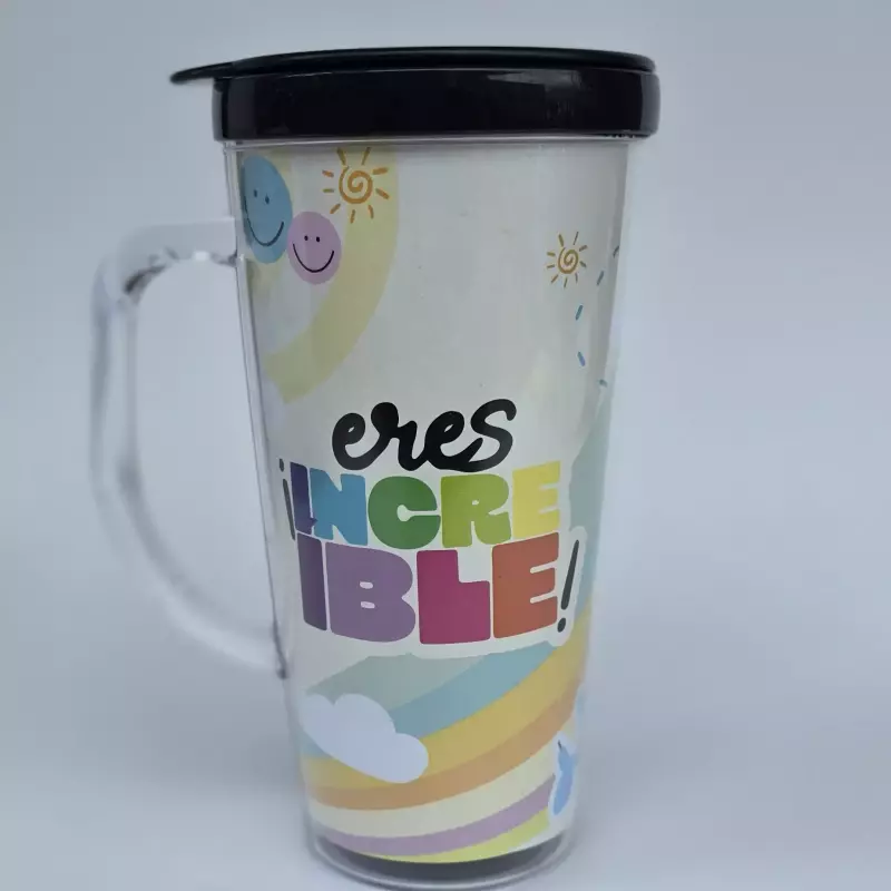Vaso viajero plastico niños