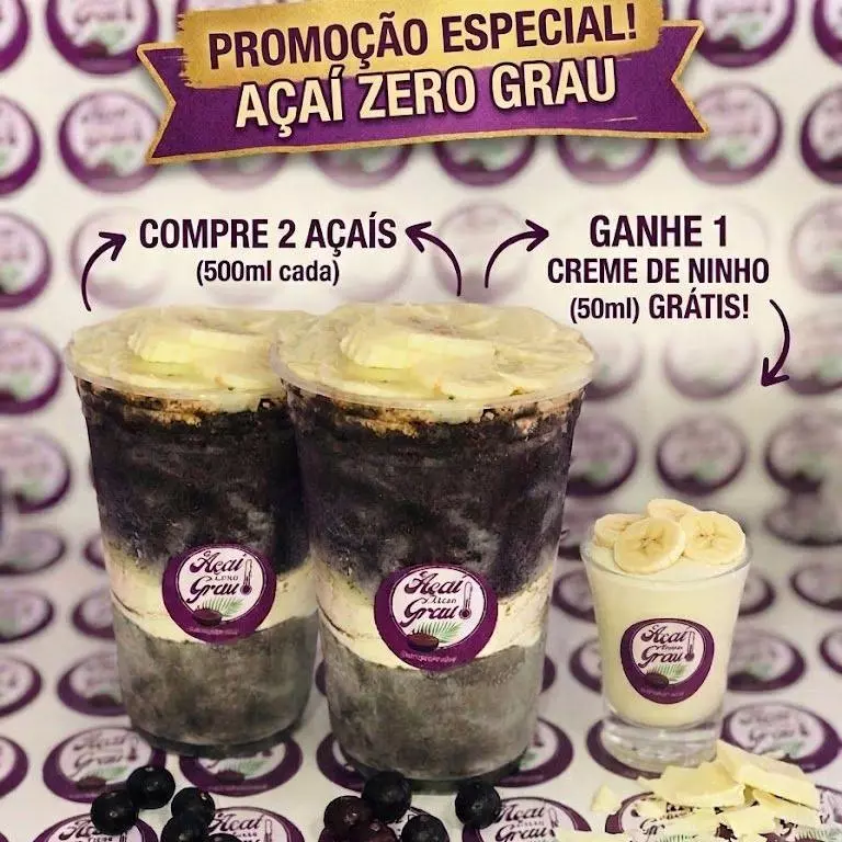 DOIS AÇAI DE 500ML+ 1 CREME DE NINHO