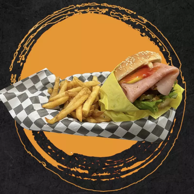 Hamburguesa con Jamón y Queso