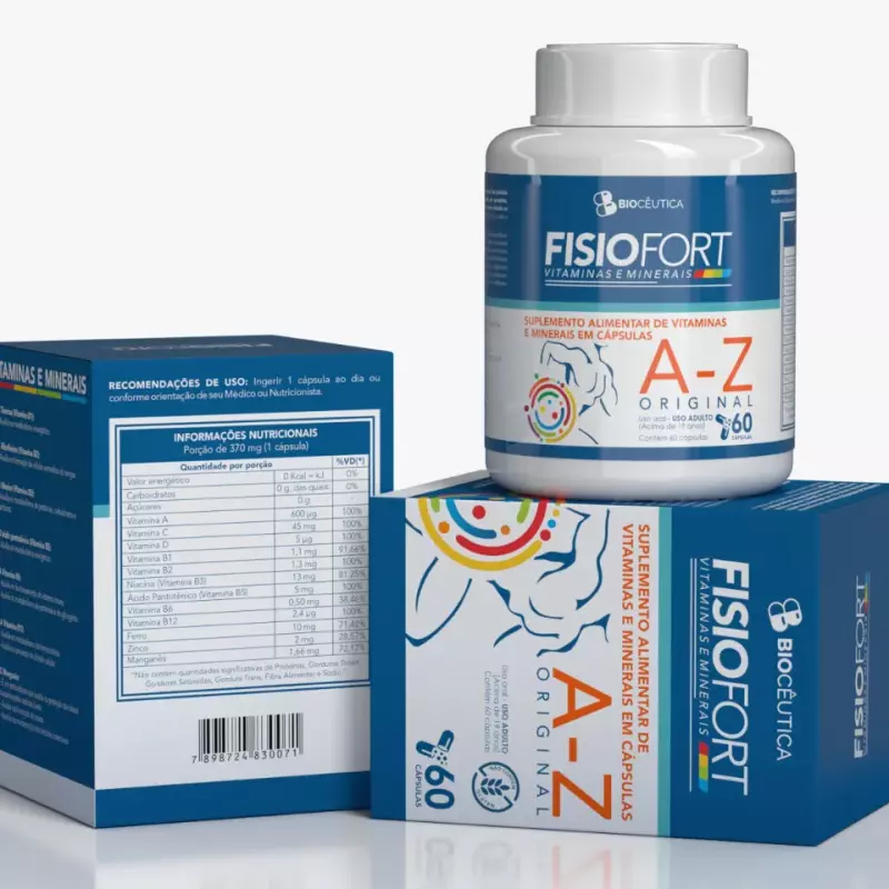 Cápsulas Fisiofort A-Z Vitaminas