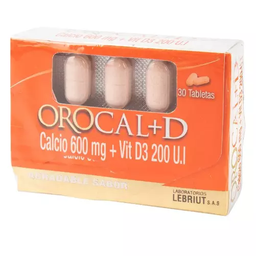OROCAL D 30 TABLETAS MASTICABLES LP