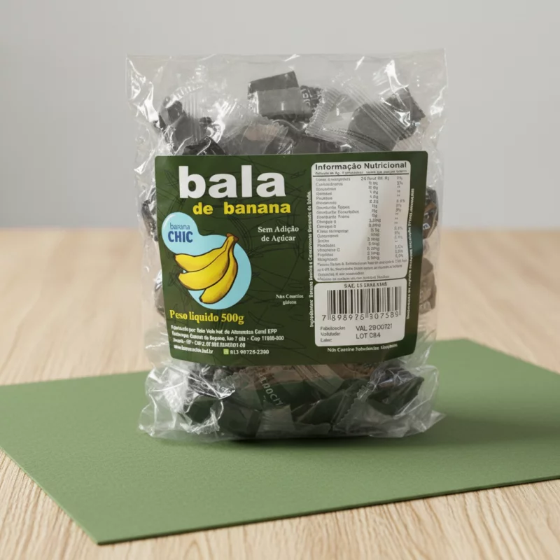 BALA DE BANANA CHIC SEM AÇUCAR
