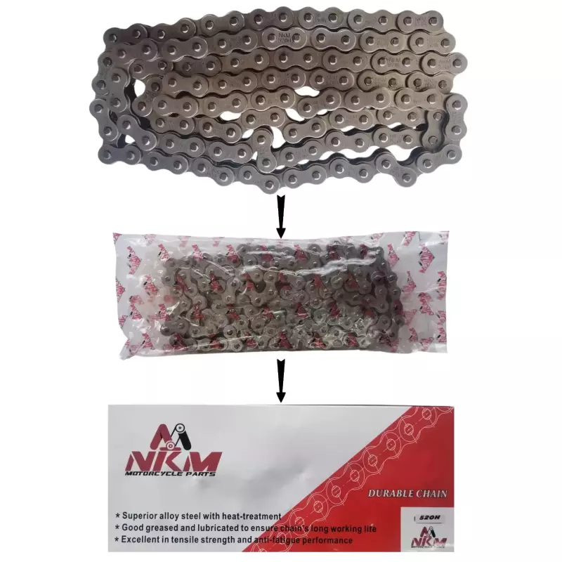 CADENA 520HX120 REFORZADA NEGRA NKM