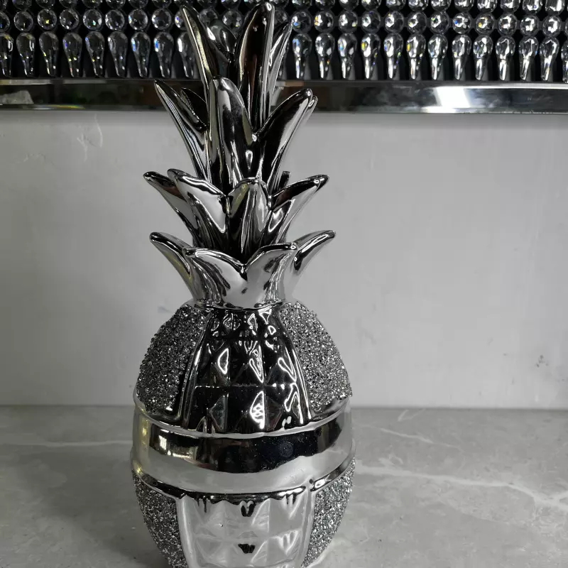 PIÑA DECORATIVA PLATEADA REF 3028-14