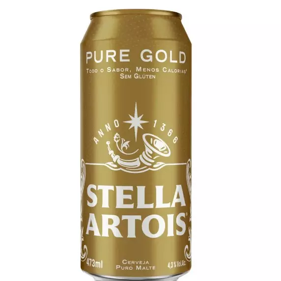 Latão Stella Pure Gold Lata 473ml