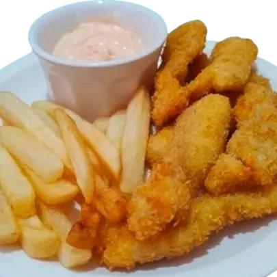 Dedos de pescado con papas