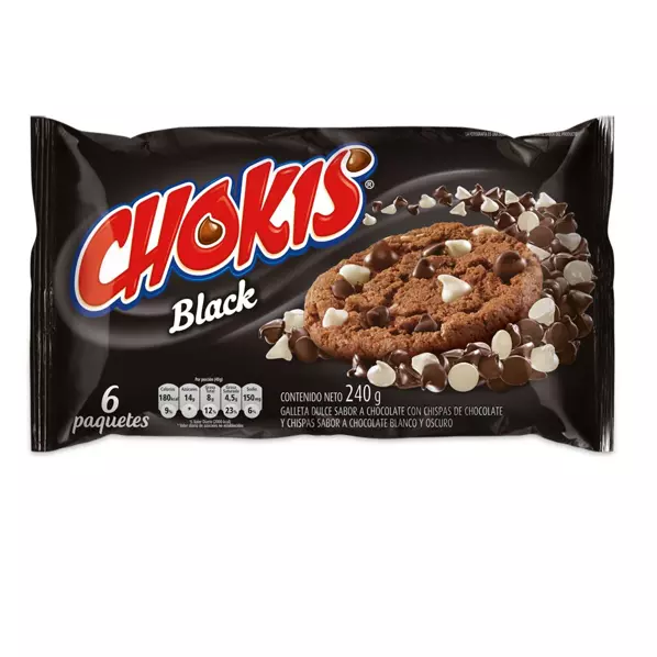 Galleta chokis black x 6 und