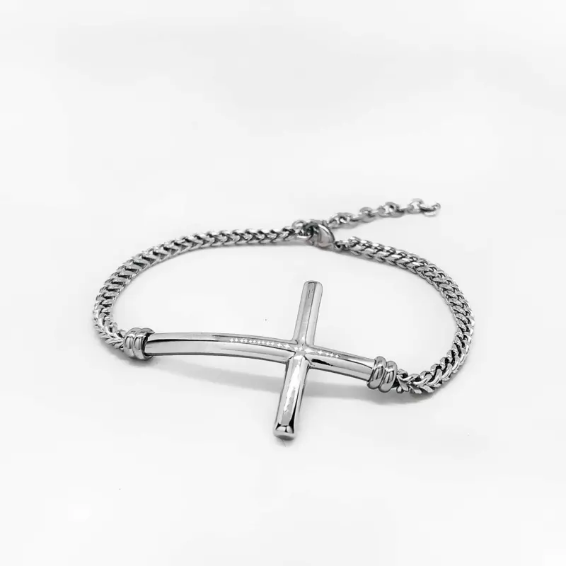 Silver Cross Bracelet