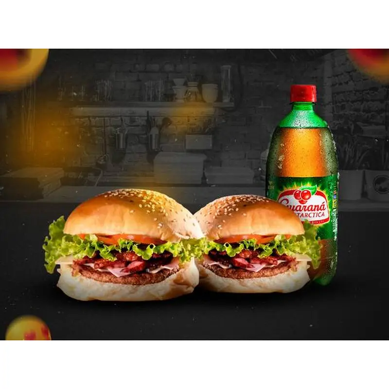 (R$10 Off) 2 X Bacon + Guaraná Antártica 1l