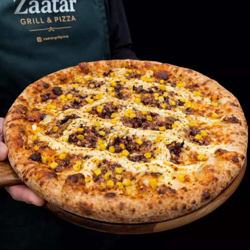 Pizza de Bacon com Milho e Catupiry