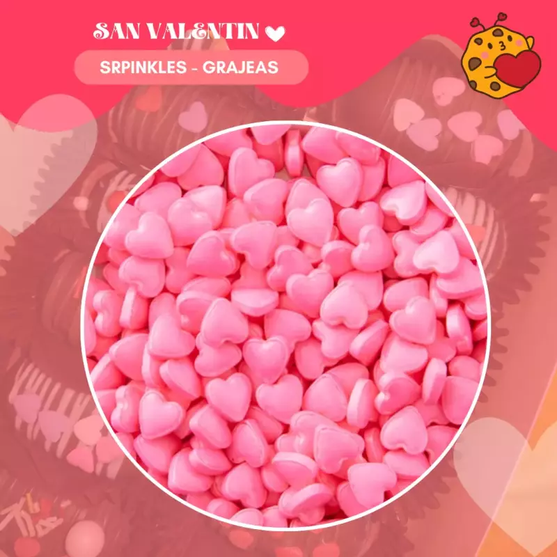 SPRINKLES CORAZONES ROSADOS