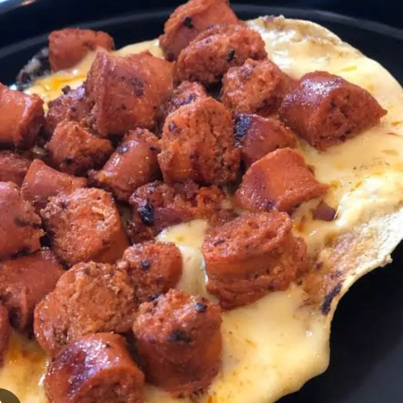 Huarache de chistorra