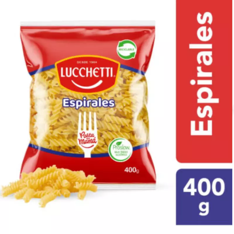 Pastas Lucchetti Espirales 400grs.