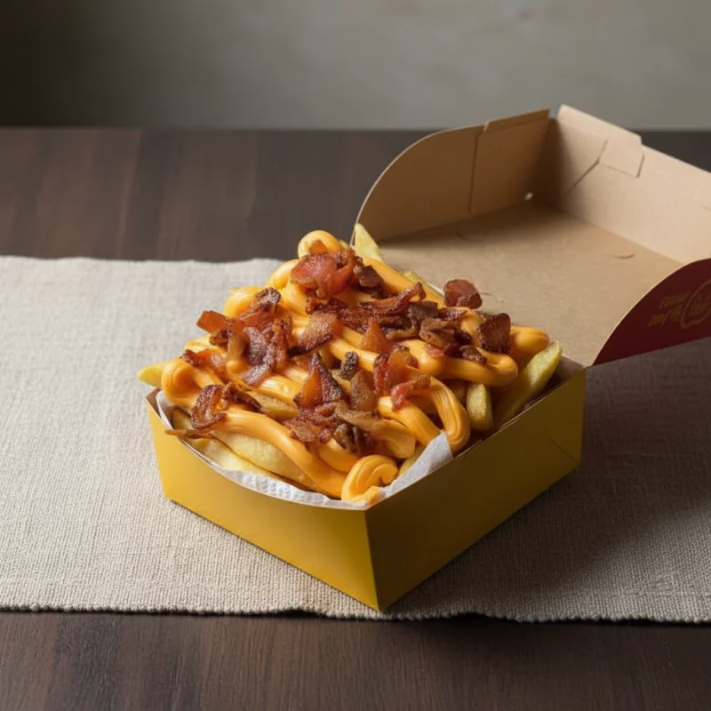 BATATA FRITA COM BACON E CHEEDAR P