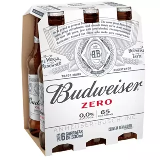 Fardo Budweiser long neck 0% Alcool