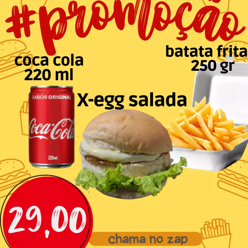 x-egg salada+batata+coca