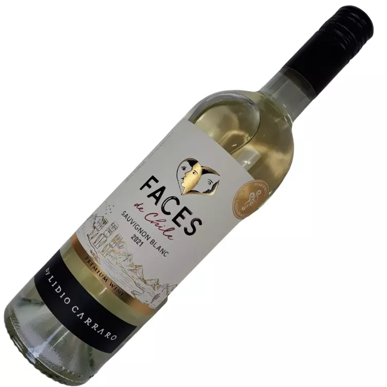 Vinho Branco Faces de Chile Sauvig.