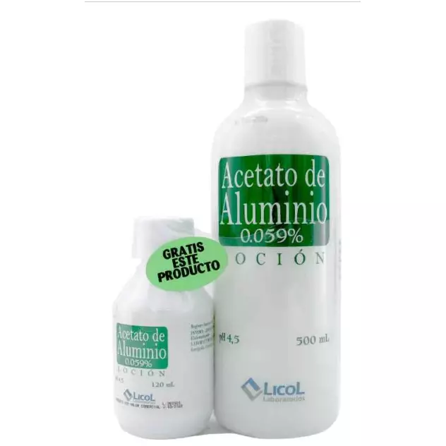 ACETATO DE ALUMINIO 500ML+ 120ML