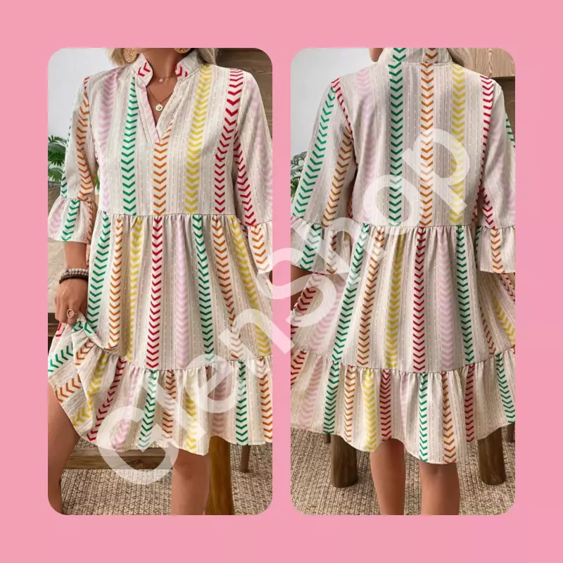 Vestido smock multicolor